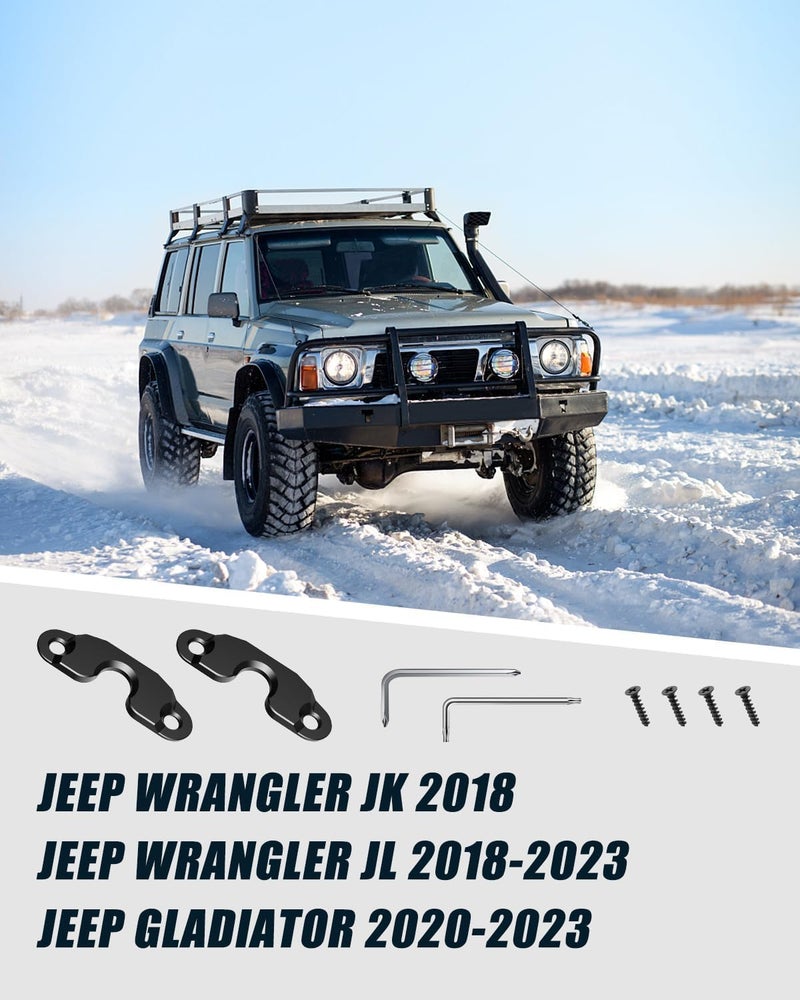 Veharvim Upgraded Aluminum Alloy Sun Visor Repair Kit for Jeep, Heavy Duty Sun Visor Clip Compatible with Jeep Wrangler JK 2018/ JL/Wrangler 2018-2023/ Gladiator 2020-2023 - Image 5